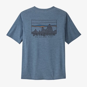 Patagonia Capilene Cool Daily Graphic Shirt Men's in 73 Skyline Utility Blue XDye